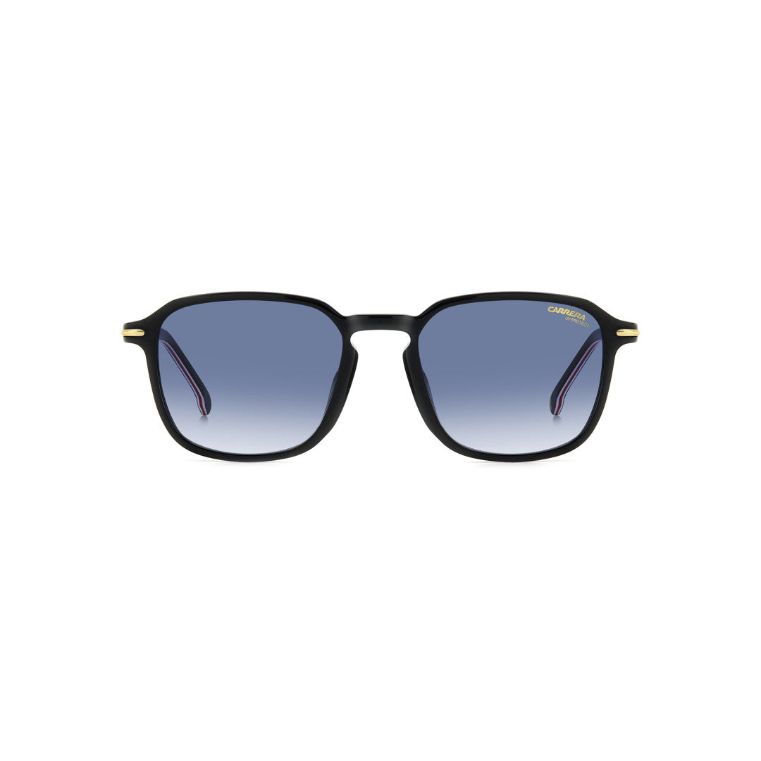 Carrera 328/S 20672208a539o Acetate Sunglass Frames For Men Full Rim Rectangular Black Grey With Gradient Grey Shaded Non-Polarized 53-20-145
