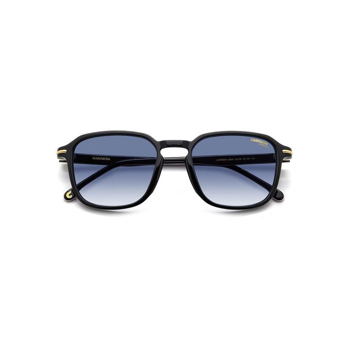 Carrera 328/S 20672208a539o Acetate Sunglass Frames For Men Full Rim Rectangular Black Grey With Gradient Grey Shaded Non-Polarized 53-20-145