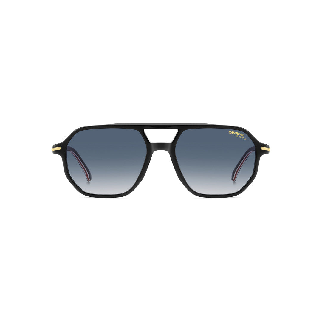 Carrera 341/S 2076002ik549k Acetate Sunglass Frames For Men Full Rim Rectangular Havana Gold With Gradient Green Shaded Non-Polarized 54-17-145