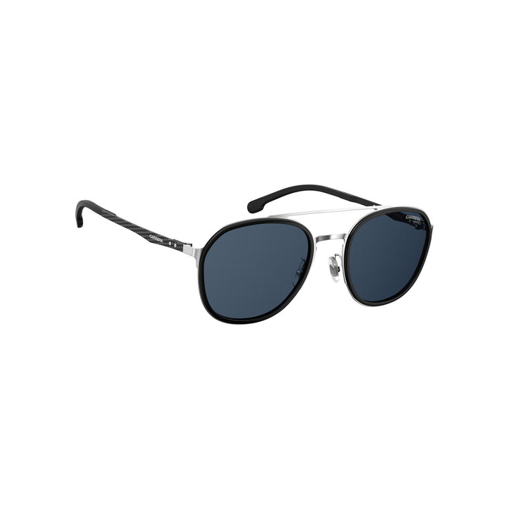 Carrera 8033/Gs 202490v8154ir Metal Sunglass Frames For Men Full Rim Round Dark Ruthenium Black With Solid Tint Grey Non-Polarized 54-22-145