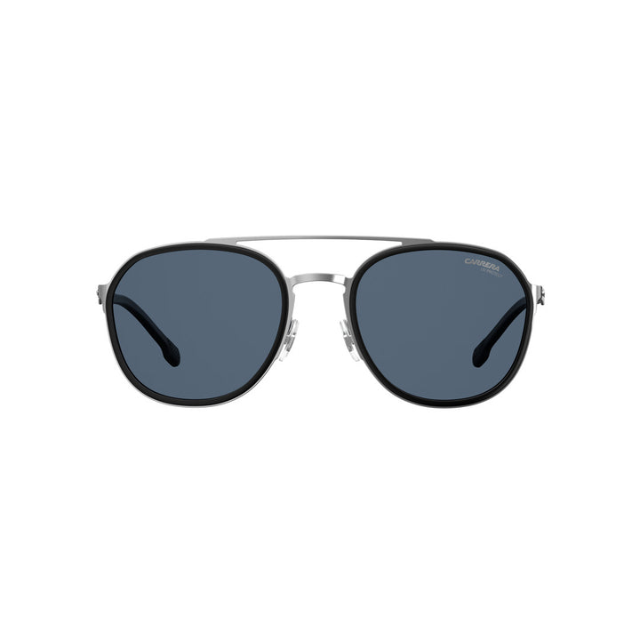 Carrera 8033/Gs 202490v8154ir Metal Sunglass Frames For Men Full Rim Round Dark Ruthenium Black With Solid Tint Grey Non-Polarized 54-22-145
