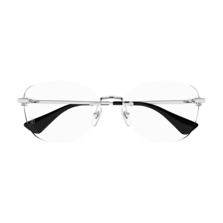 Cartier C Decor Demo Oval Ladies Eyeglasses CT0414O 002 56