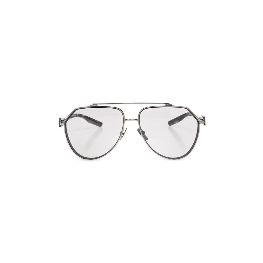 DOLCE & GABBANA DG 2315 04/1 Pilot Gunmetal Metal Sunglasses with Grey Lens