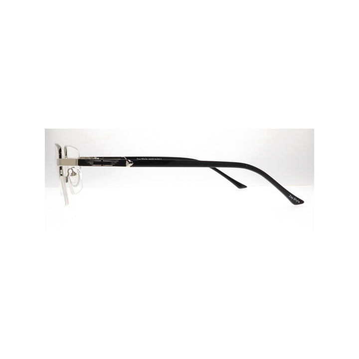 Joy Style For Men Eyeglasses Semi-Rimless Square Shape Size 53 8881c2 Silver