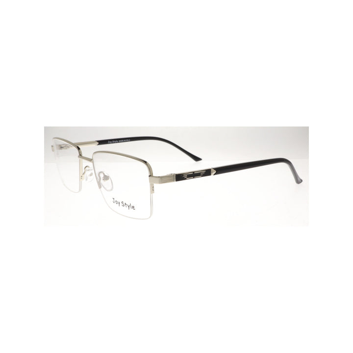 Joy Style For Men Eyeglasses Semi-Rimless Square Shape Size 53 8881c2 Silver