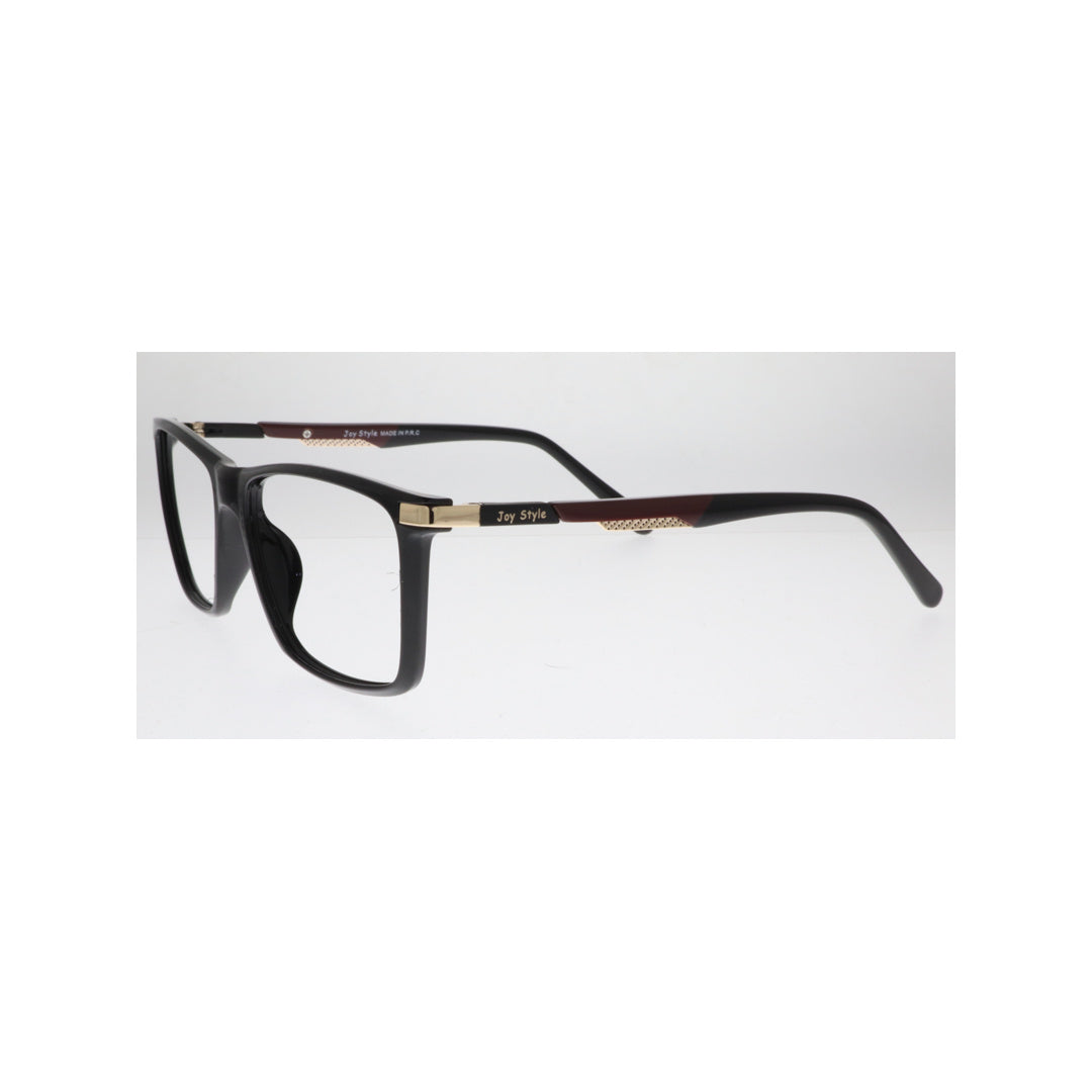 نظارة طبية رجالية Joy Style بإطار مربع مقاس 53 موديل 6809c1 لون أسود