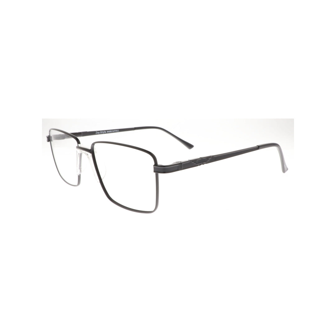 Joy Style For Men Metal Eyeglasses Rectangular Shape Size 50 8870c5 Matte Black