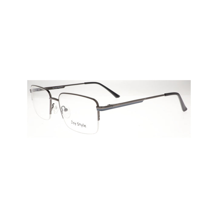 Joy Style For Men Metal Eyeglasses Semi-Rimless Square Shape Size 53 8805c2 Gunmetal