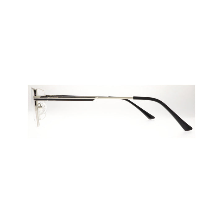 Joy Style For Men Metal Eyeglasses Semi-Rimless Square Shape Size 53 8805c4 Silver