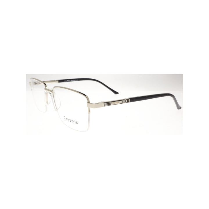 Joy Style For Men Metal Eyeglasses Semi-Rimless Square Shape Size 53 8883c2 Silver