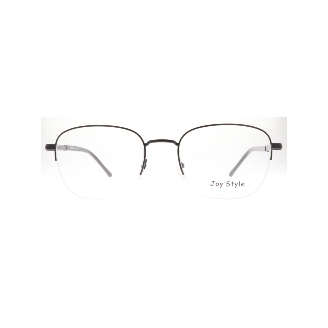نظارة طبية رجالية "جوي ستايل فور من" معدنية مربعة ناعمة مقاس 53 موديل 8859c5 لون أسود مطفأ