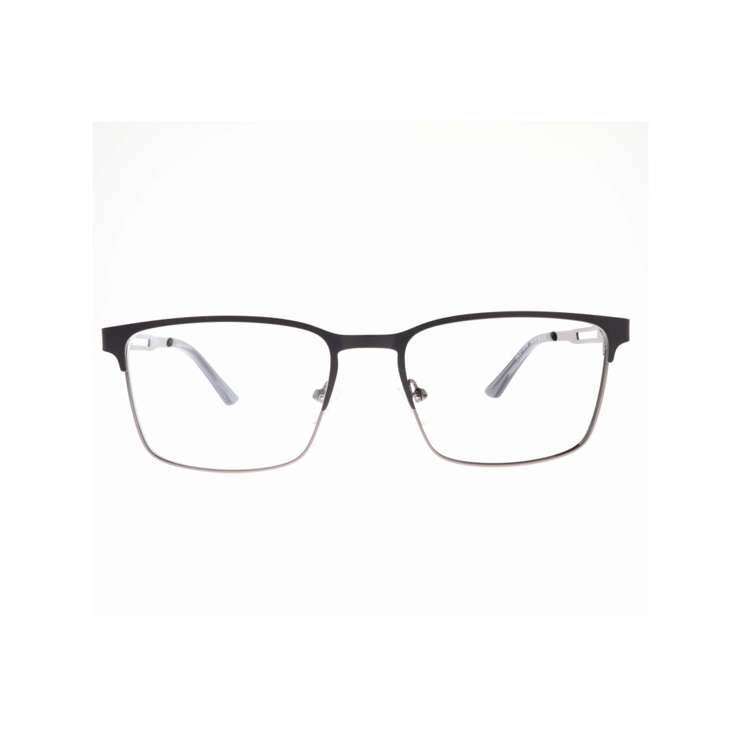 Joy Style For Men Metal Eyeglasses Square Shape Size 54 1167c3 Matte Black