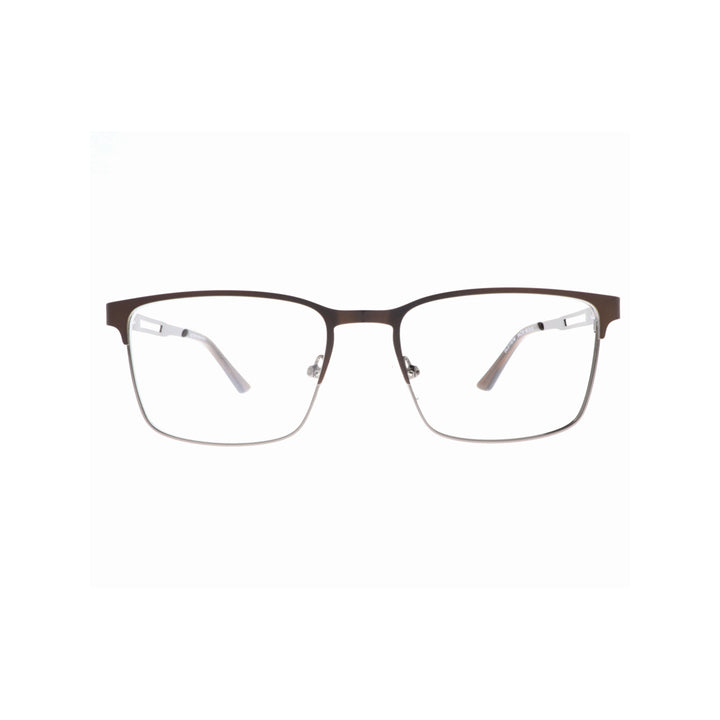 Joy Style For Men Metal Eyeglasses Square Shape Size 54 1167c4 Matte Brown