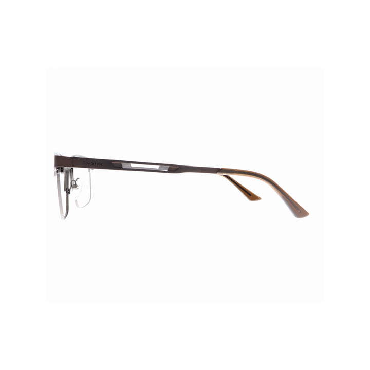 Joy Style For Men Metal Eyeglasses Square Shape Size 54 1167c4 Matte Brown