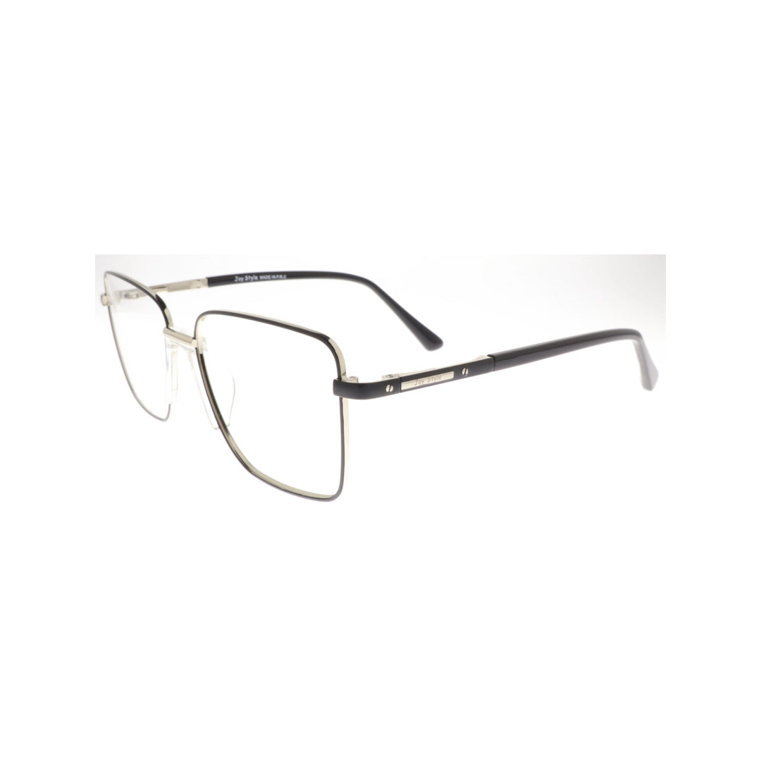 Joy Style For Men Metal Eyeglasses Square Size 54 6408c4 Black Silver