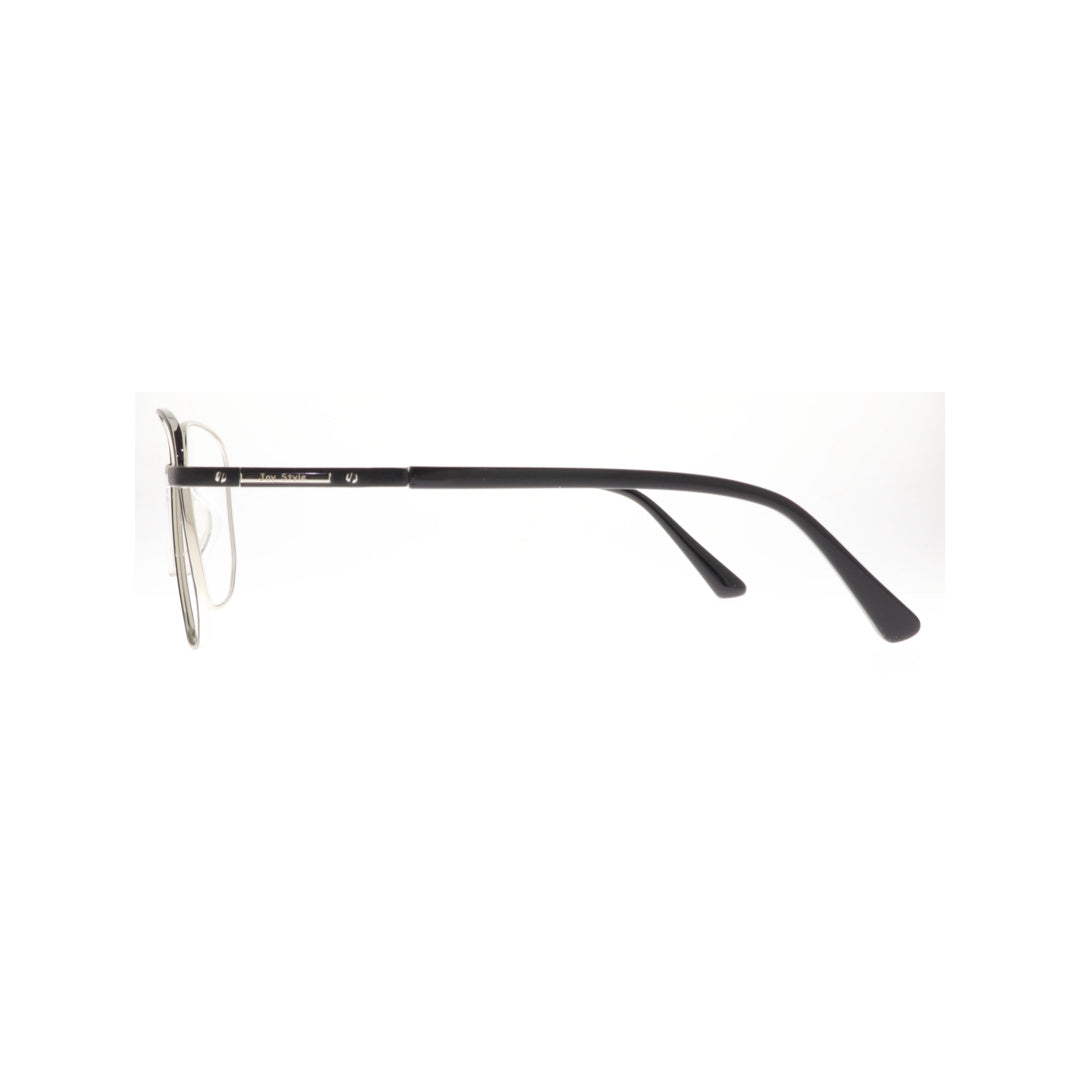 Joy Style For Men Metal Eyeglasses Square Size 55 6409c4 Black Silver