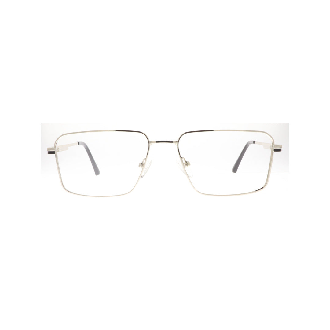 Joy Style For Men Metal Eyeglasses Square Size 56 8802c4 Silver