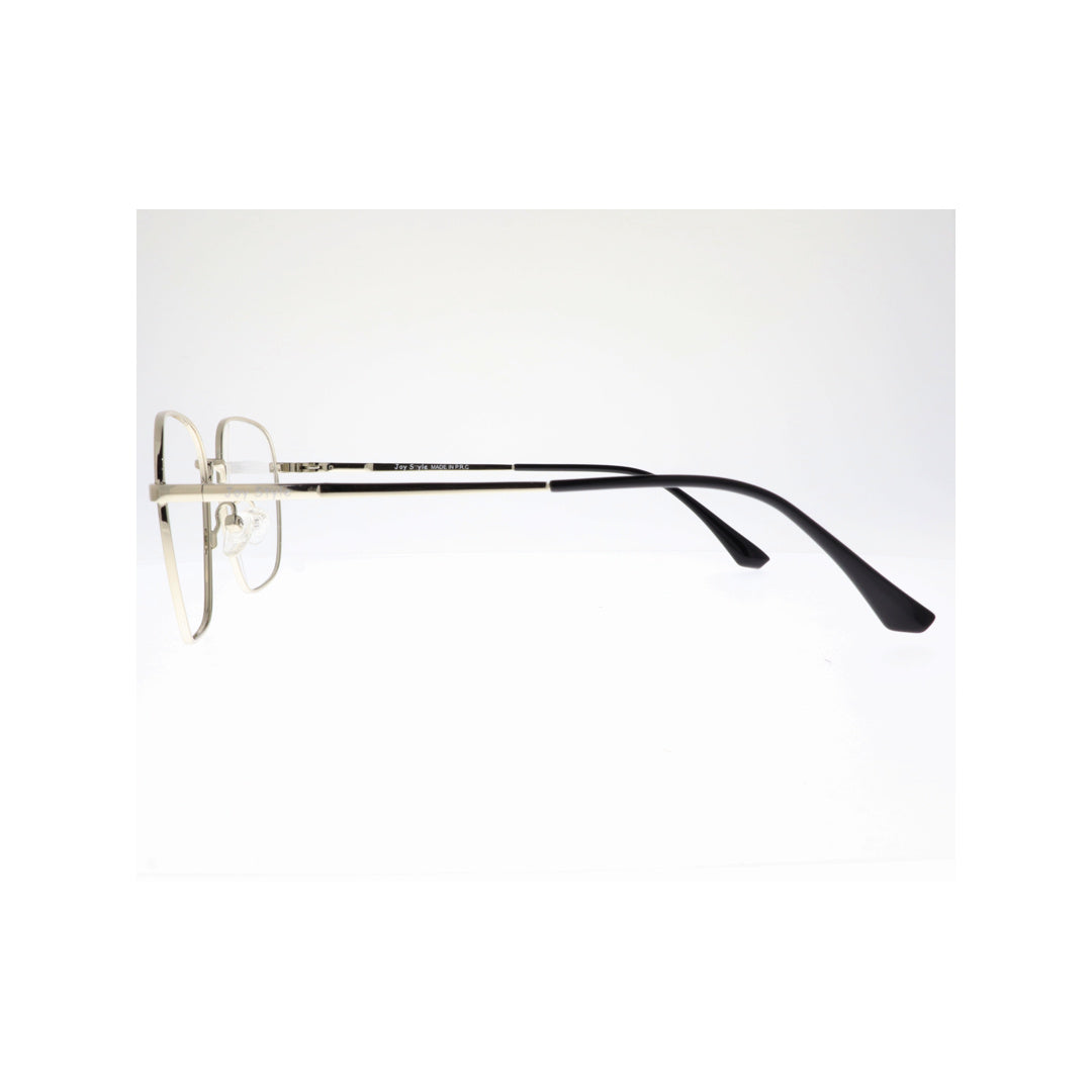 Joy Style For Men Metal Gold Eyeglasses Square Shape 56 1039c3clip Gold