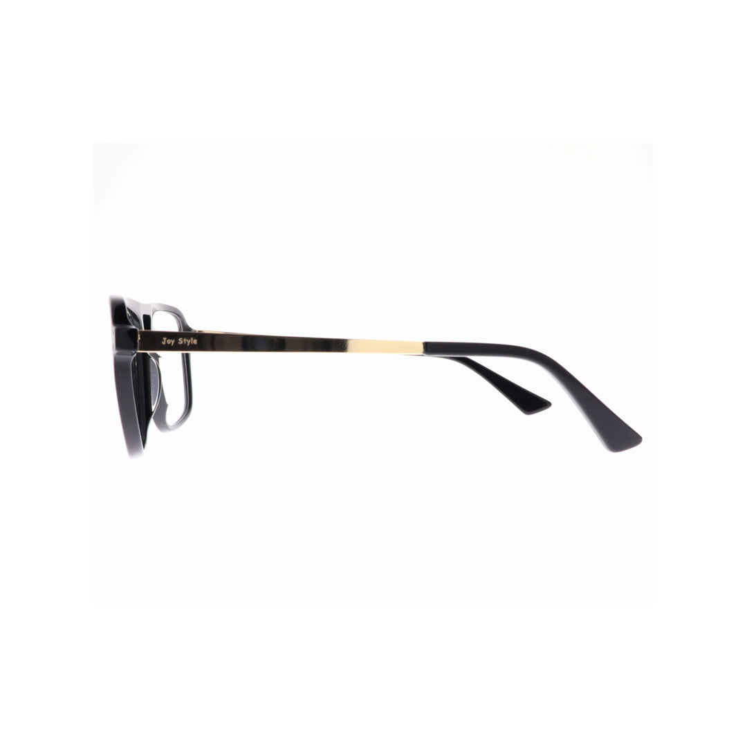 Joy Style For Men Plastic Eyeglasses Aviator Shape 56 Black 1053c1clip Black