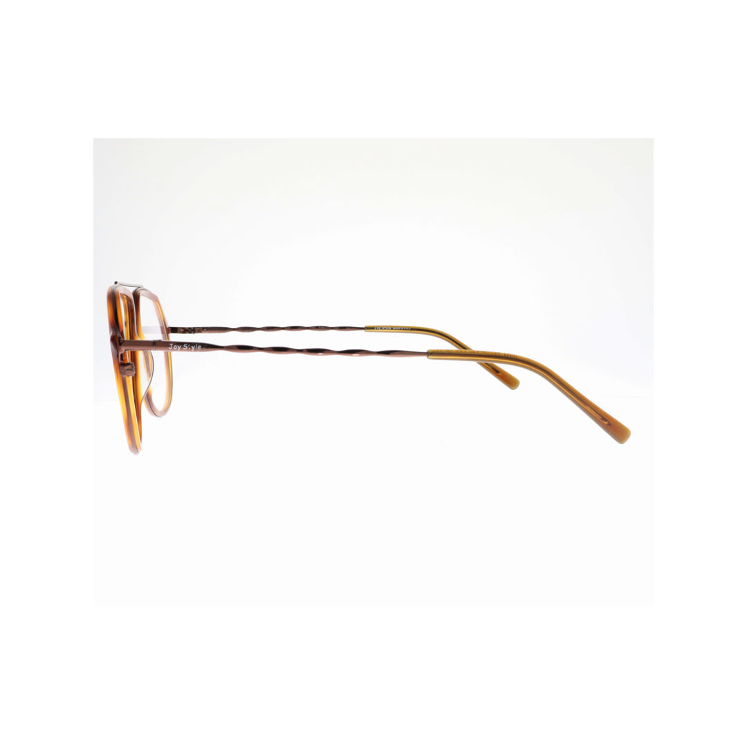Joy Style For Unisex Eyeglasses Aviator Shape Size 54 20111c6 Brown