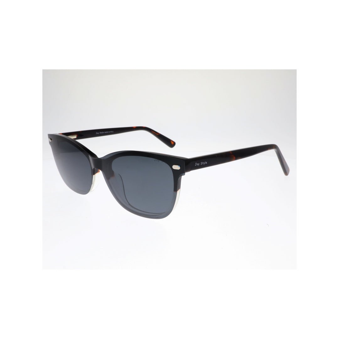 Joy Style For Unisex Eyeglasses Clip Cat Eye Shape Size 54 1217c2clip Clear Black