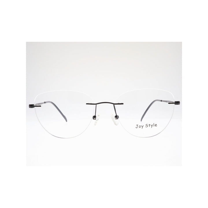 Joy Style For Unisex Eyeglasses Clip Rimless Cat Eye Shape Size 52 Dc3062c1clip Matte Black
