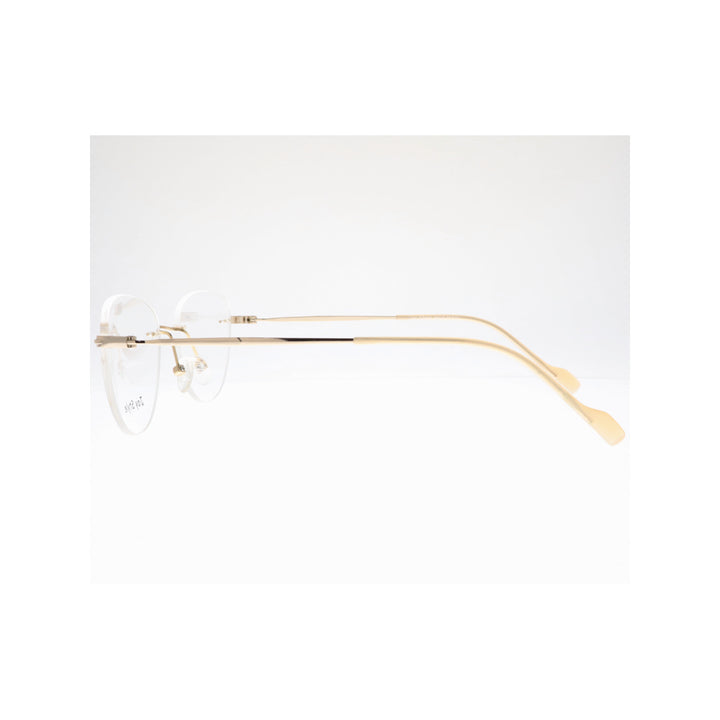 Joy Style For Unisex Eyeglasses Clip Rimless Cat Eye Shape Size 52 Dc3062c2clip Gold