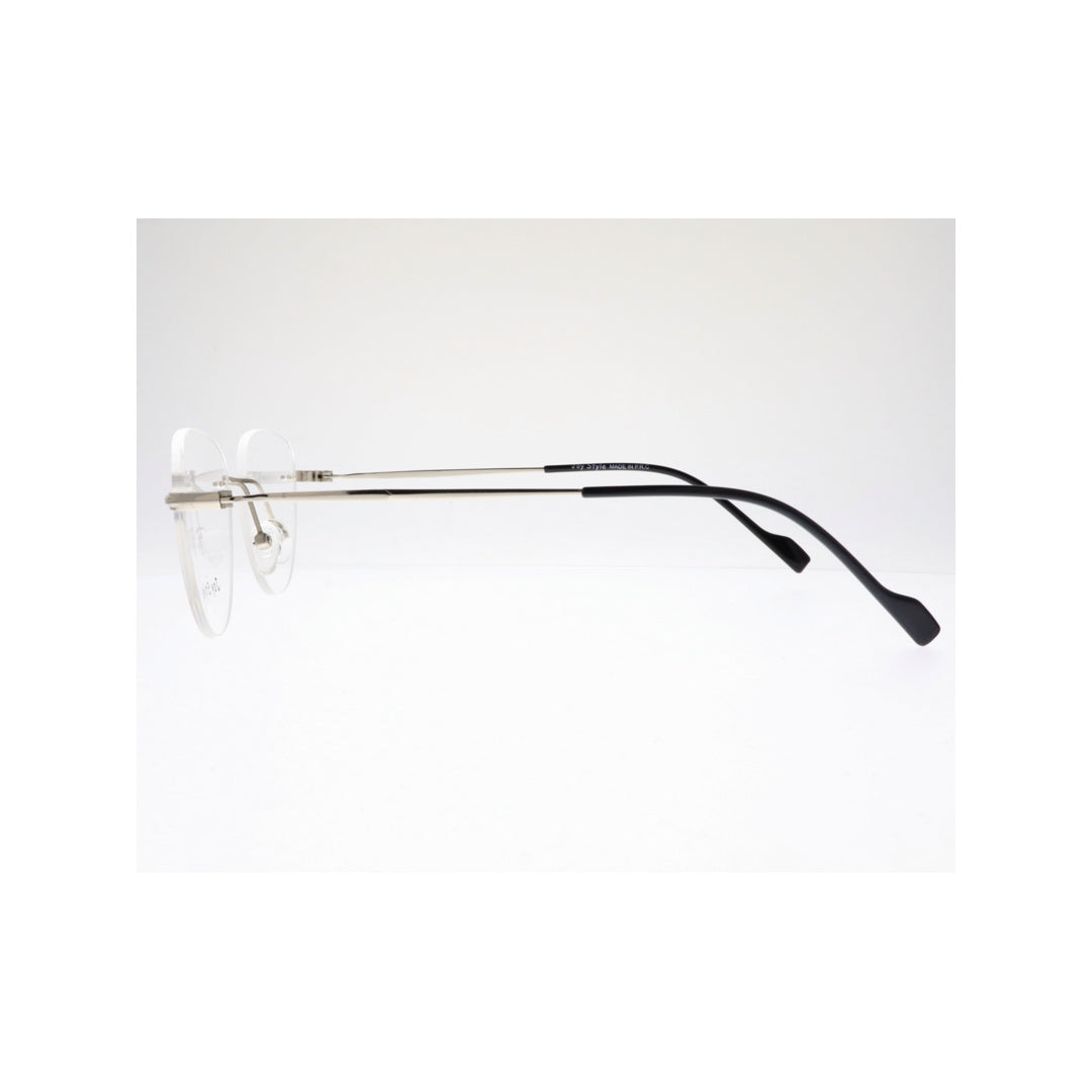 Joy Style For Unisex Eyeglasses Clip Rimless Cat Eye Shape Size 52 Dc3062c3clip Silver