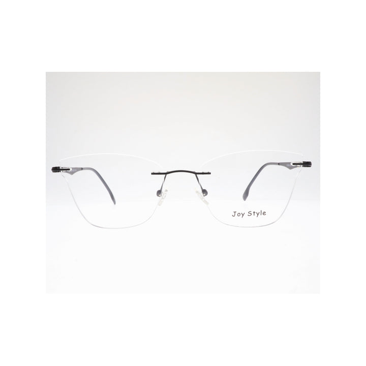 Joy Style For Unisex Eyeglasses Clip Rimless Cat Eye Shape Size 58 Dc3060c1clip Matte Black
