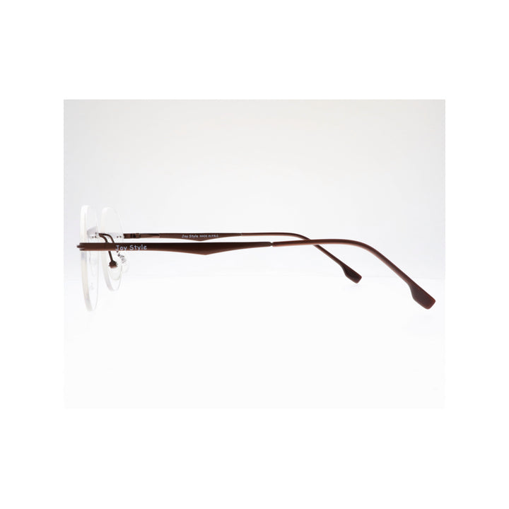 نظارة جوي ستايل للجنسين بمشبك بدون إطار شكل دائري مقاس 52 DC3061C5 بنية