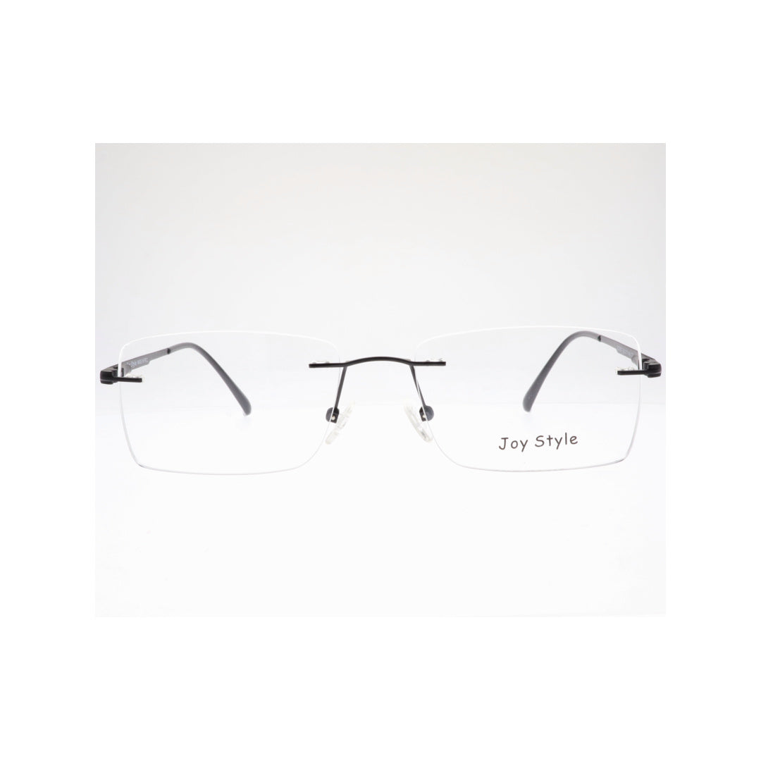 Joy Style For Unisex Eyeglasses Clip Rimless Square Shape Size 54 Dc3067c1clip Matte Black
