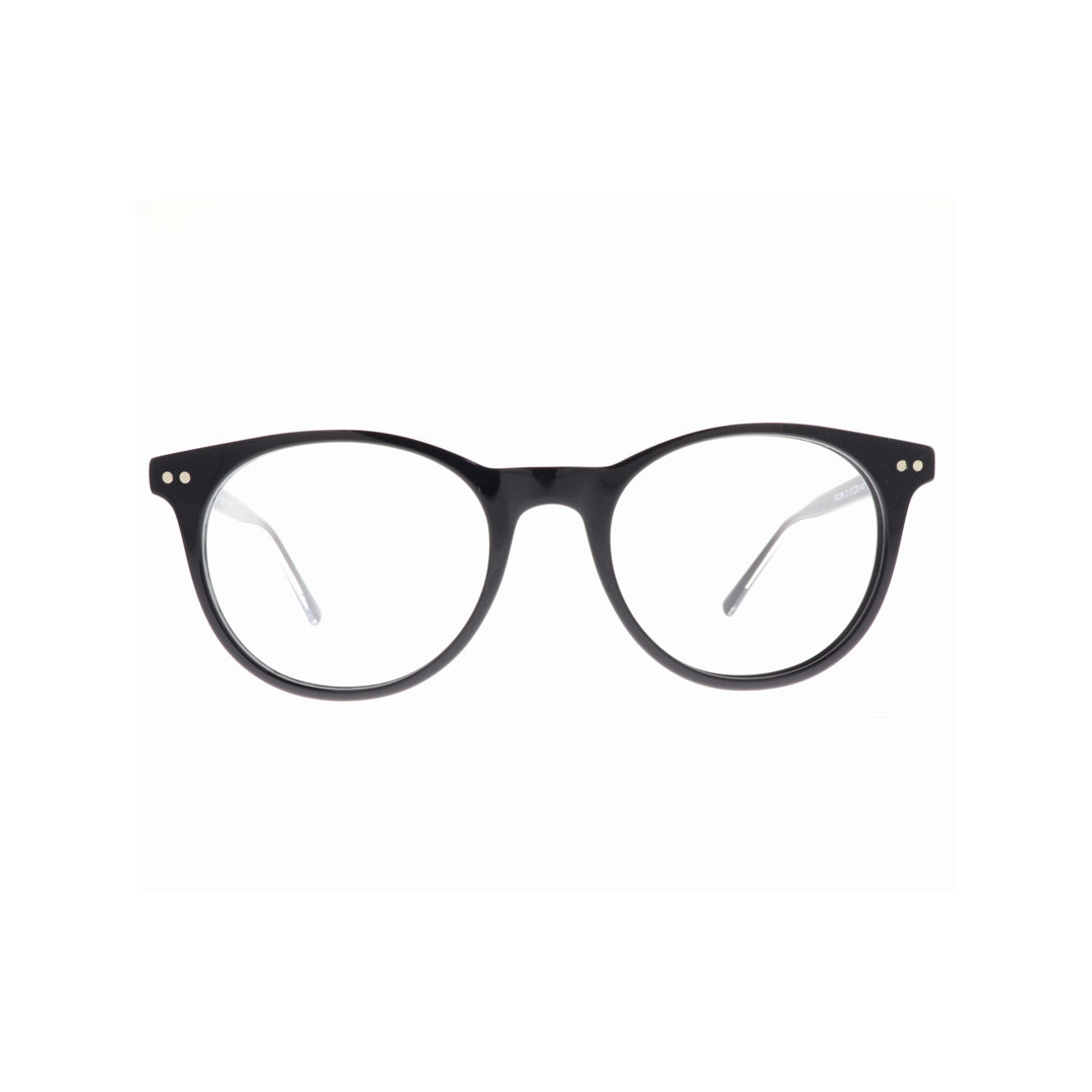 Joy Style For Unisex Eyeglasses Clip Round Shape 51 1286c1clip Black