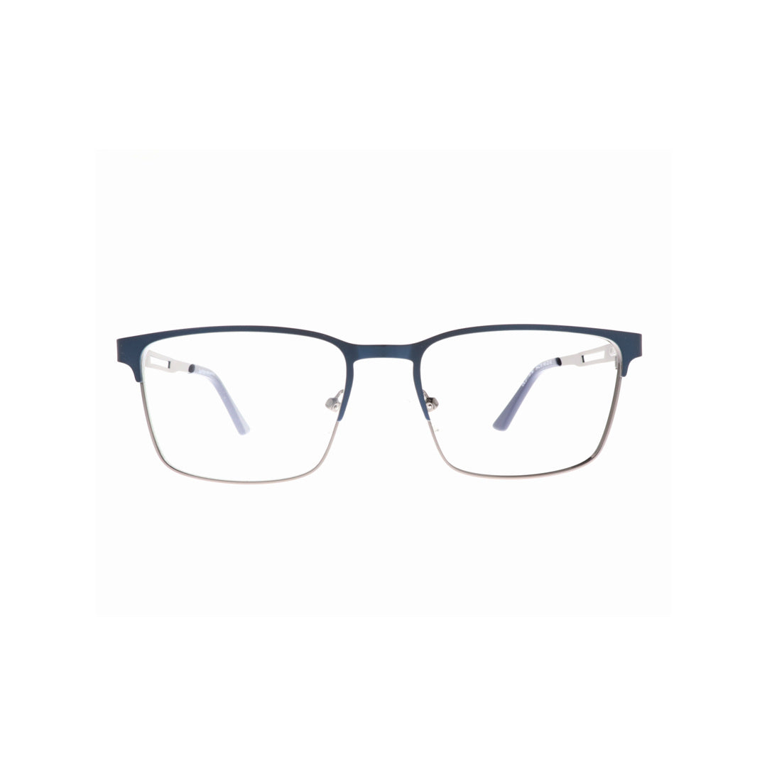 Joy Style For Unisex Eyeglasses Metal Square Shape 1167c5 Blue Bronze