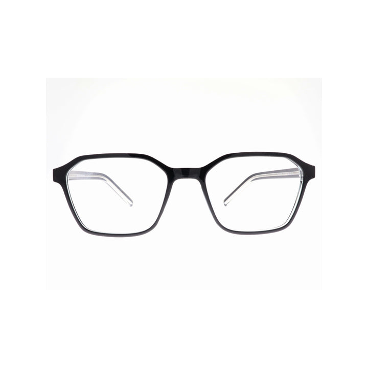 Joy Style For Unisex Eyeglasses Rectangular Shape Size 52 1889c2 Black Clear