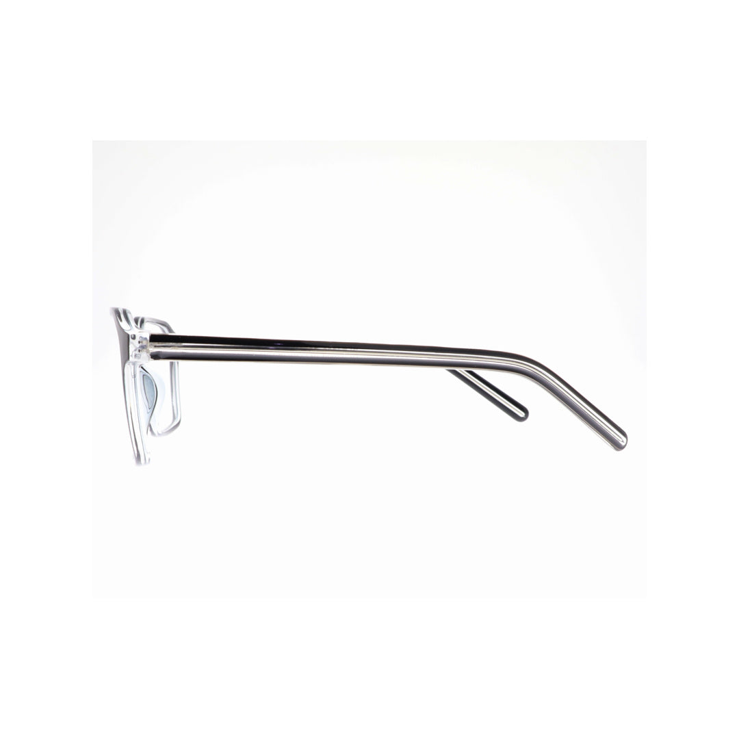 Joy Style For Unisex Eyeglasses Rectangular Shape Size 52 1889c2 Black Clear