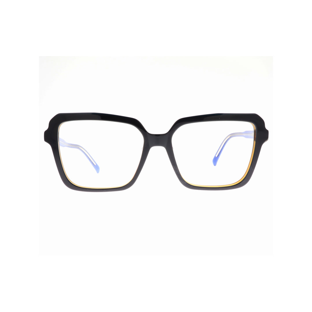Joy Style For Unisex Eyeglasses Rectangular Shape Size 54 10012c2 Brown Blue