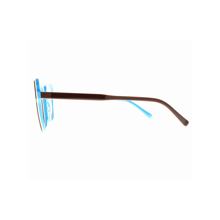 Joy Style For Unisex Eyeglasses Rectangular Shape Size 54 10012c4 Brown Blue