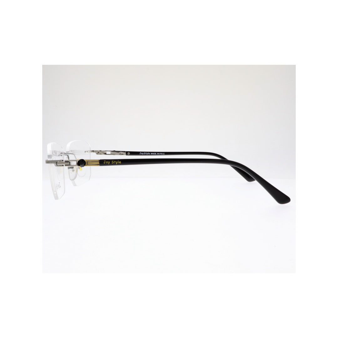 Joy Style For Unisex Eyeglasses Rimless Square Shape Size 52 120368jc2 Black Silver