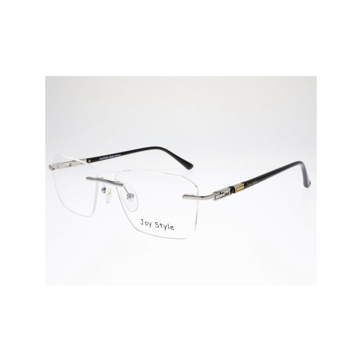 Joy Style For Unisex Eyeglasses Rimless Square Shape Size 52 120368jc2 Black Silver