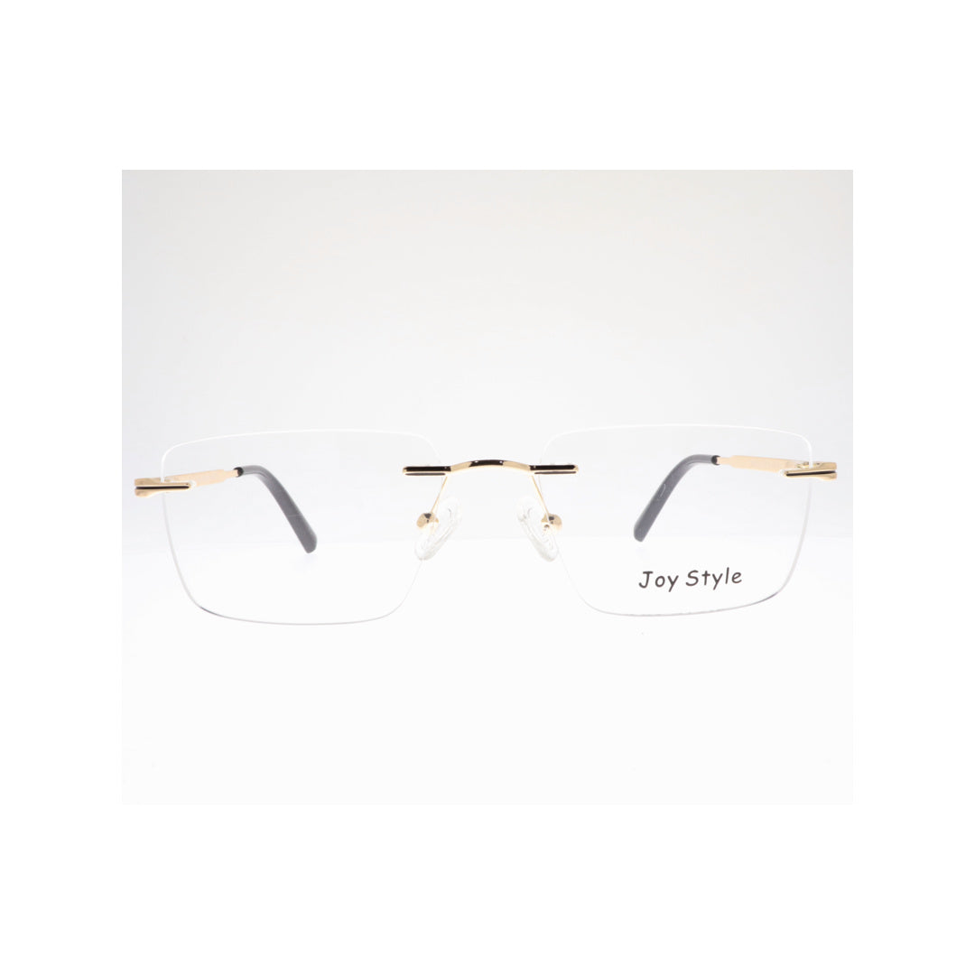 Joy Style For Unisex Eyeglasses Rimless Square Shape Size 52 Ch5603c1 Gold