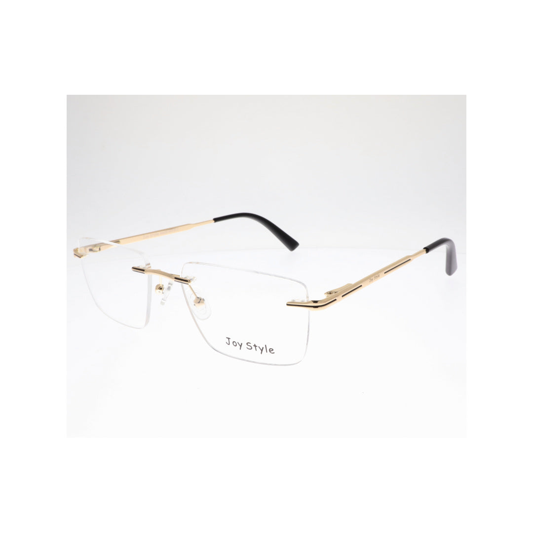Joy Style For Unisex Eyeglasses Rimless Square Shape Size 52 Ch5603c1 Gold