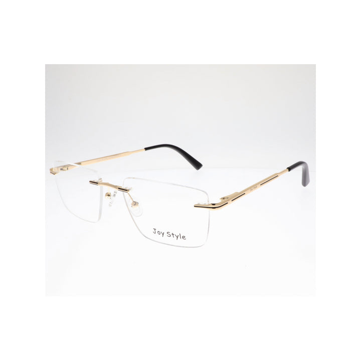 Joy Style For Unisex Eyeglasses Rimless Square Shape Size 52 Ch5603c1 Gold
