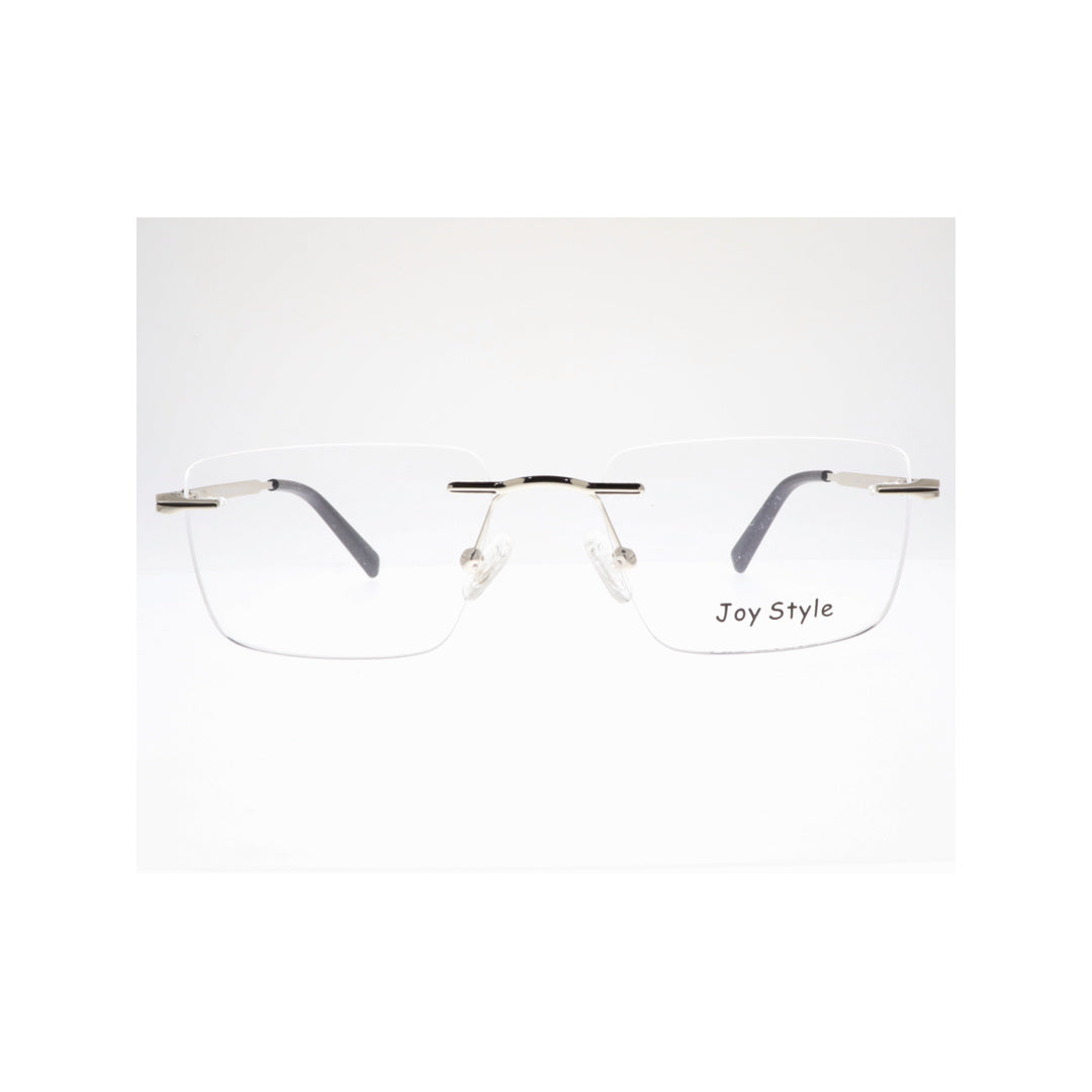 Joy Style For Unisex Eyeglasses Rimless Square Shape Size 52 Ch5603c4 Silver