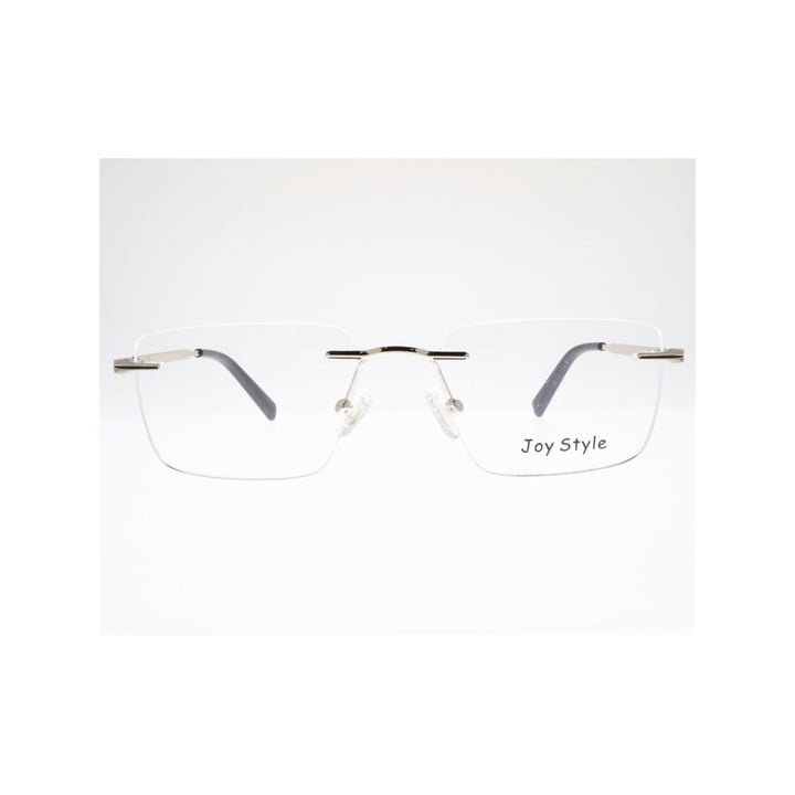 Joy Style For Unisex Eyeglasses Rimless Square Shape Size 52 Ch5603c4 Silver