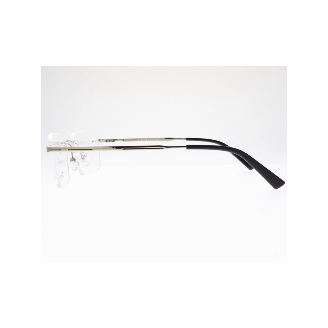 Joy Style For Unisex Eyeglasses Rimless Square Shape Size 52 Ch5603c4 Silver
