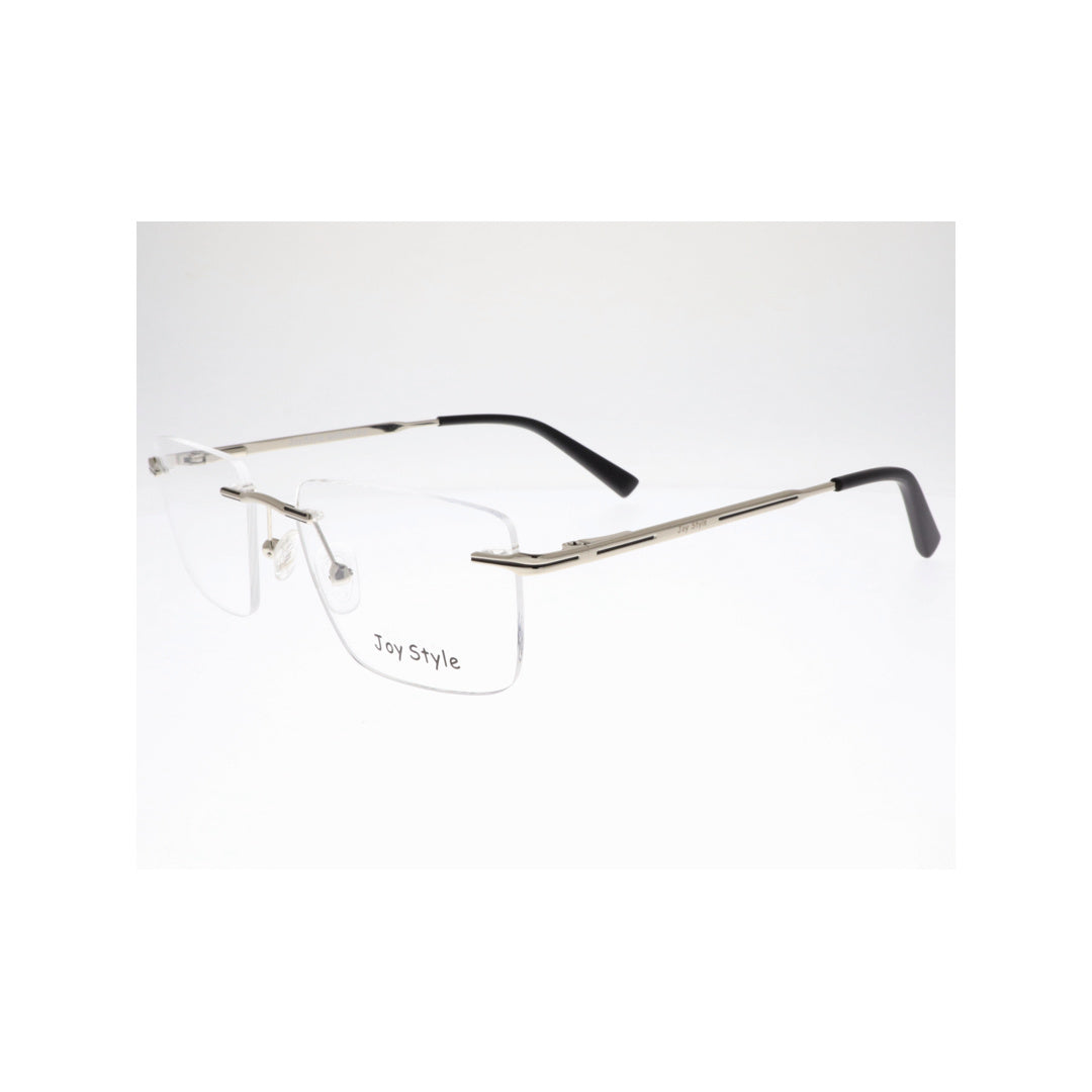 Joy Style For Unisex Eyeglasses Rimless Square Shape Size 52 Ch5603c4 Silver