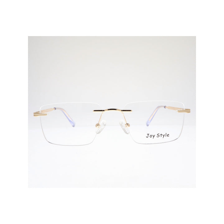 Joy Style For Unisex Eyeglasses Rimless Square Shape Size 52 Ch5603c5 Gold