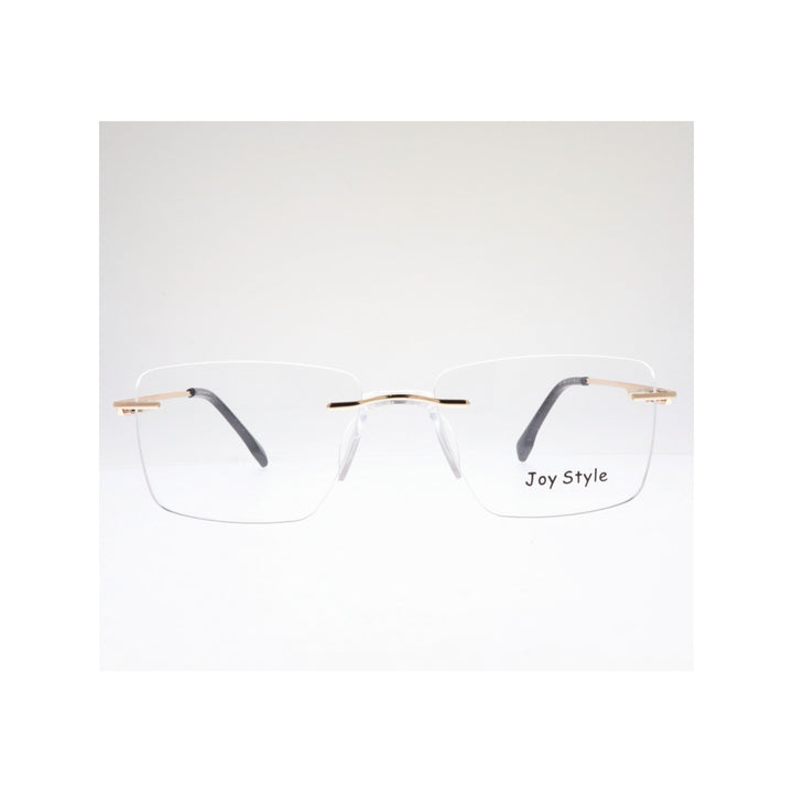 Joy Style For Unisex Eyeglasses Rimless Square Shape Size 52 Ch6601c1 Gold