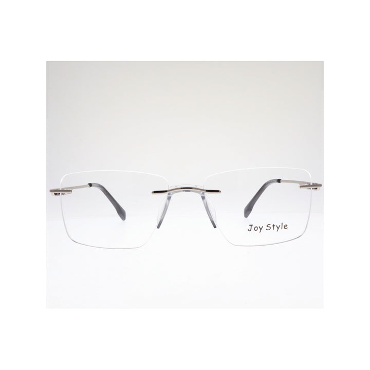 Joy Style For Unisex Eyeglasses Rimless Square Shape Size 52 Ch6601c2 Silver
