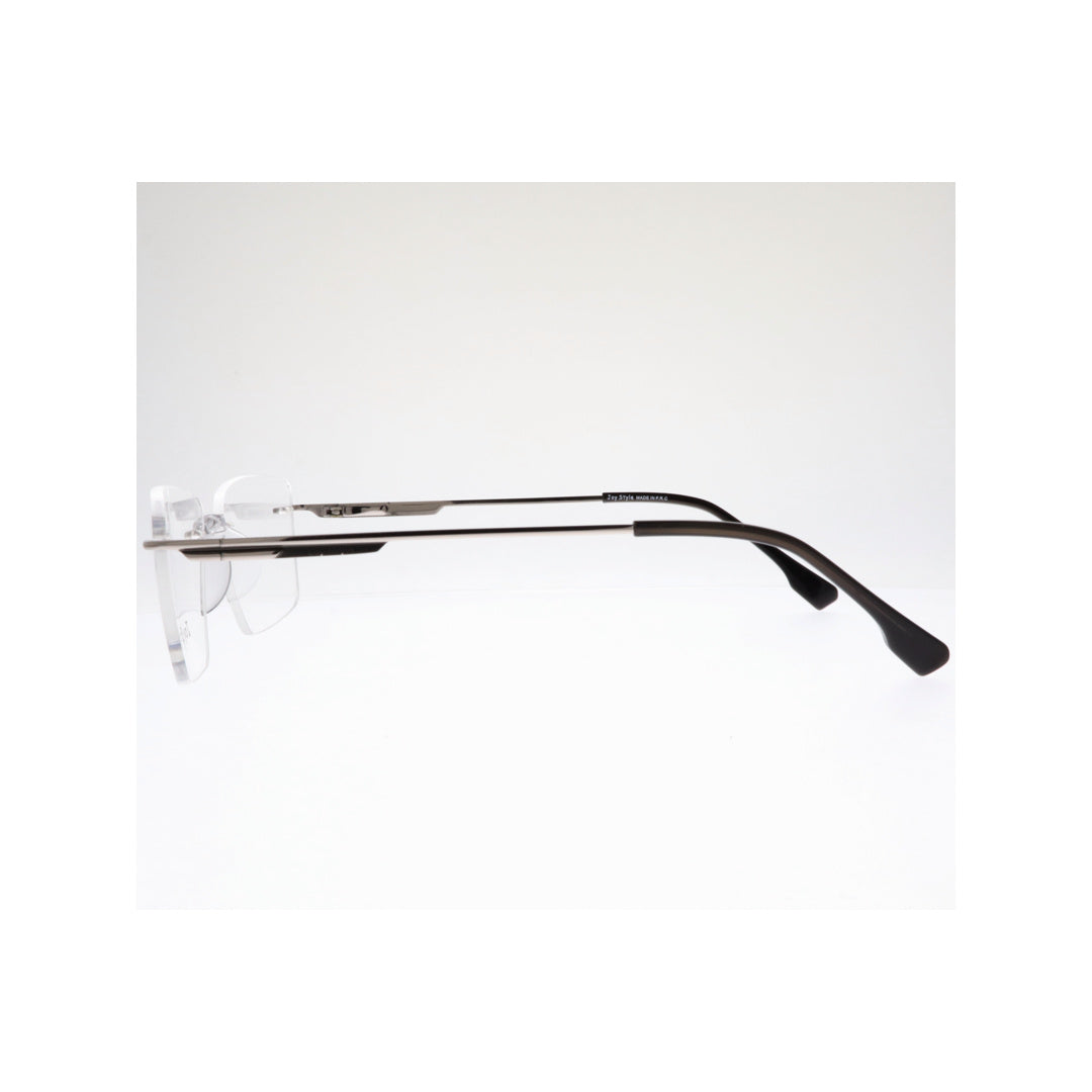 Joy Style For Unisex Eyeglasses Rimless Square Shape Size 52 Ch6601c2 Silver